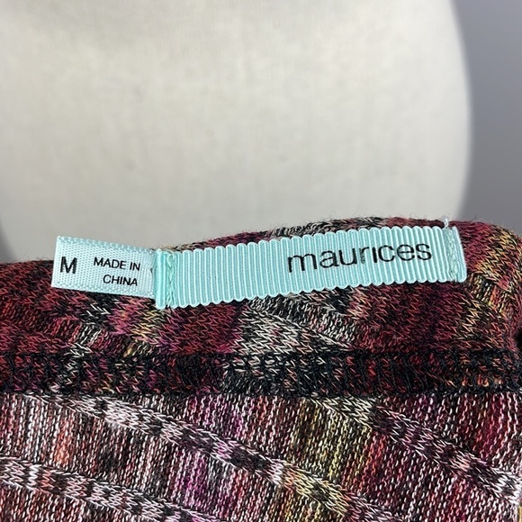 Maurices Cowl Neck Sweater SZ M Cut Out in Back Multicolor Stretchy Comfortable - Picture 10 of 12